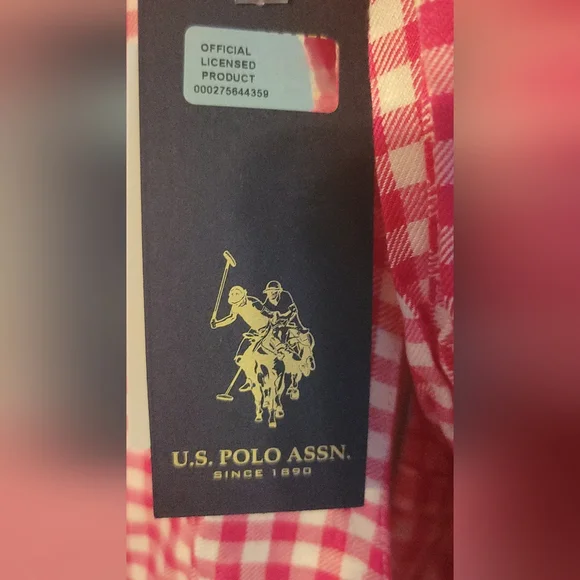 U.S. Polo Assn. Womens Red Button Down Shirt - Picture 3 of 5
